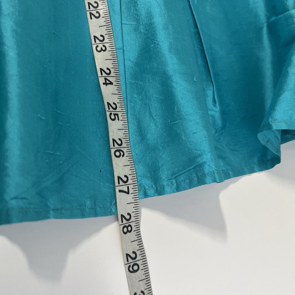Sara Campbell 100% Silk Blazer Jacket Womens 12 Turquoise Blue Elegant Old Money - Picture 12 of 12